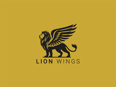 Lion Wings Logo angry lion animal beast logo creature fantasy king lion lion head lion logo lion wing lion wing logo lion wings logo lions luxury powerpoint predator strength warrior wild lion wing lion wings logo