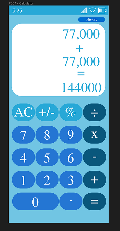 Daily UI #004 calculator dailyui