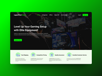 Gaming Equipment - eCommerce website ecommerce landing page ui uiux ux wep wepsite wepstore