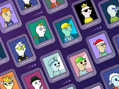 CryptoBulb NFT Collection 2d nft cartoon design crypto nft doodle nft nft artist nft character nft collection nft design nft designer nft need vector nft