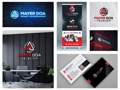 Mayer Doya Telecom Logo Design Project brand identity branding grid logo logo logo design modern logo tech logo