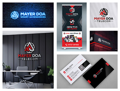 Mayer Doya Telecom Logo Design Project brand identity branding grid logo logo logo design modern logo tech logo