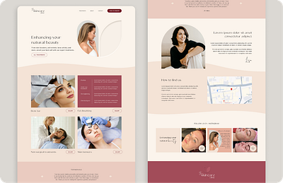 Skincare Landing Page UI UX beauty branding clean concept elegant feminine graphic design landing page modern neumorphic pastel skincare soft ui ux webpage website design