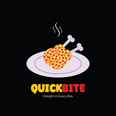 Quick Bite Brand Food Logo Design brand identity branding business catering chef cooking cuisine culinary food hotel hygiene logo marketing print professional recipe restaurant service taste visual identity