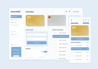 InstantPay • Banking App UI app figma ui user interface web design