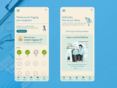 Cancer Patients Care App app daily ui design medical mobile mobile app ui ui design ux ux design