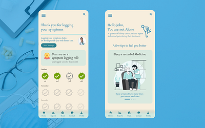 Cancer Patients Care App app daily ui design medical mobile mobile app ui ui design ux ux design