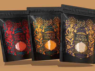 Hindi spice packaging chili cumin food packaging graphic design indian food indian spice luxury packaging packaging packaging designer pouch pouch food spice spice pakcaging turmetic