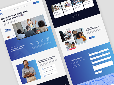 Corporate Training Academy Website company training corporate training courses website figma landing page teaching teaching academy training academy ui design web design webflow website