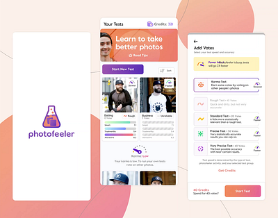 Photofeeler animation dating dating app mobile photo feedback photo review splash ui