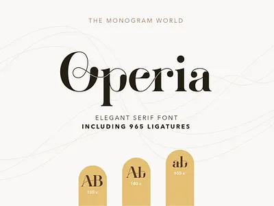 Operia – Serif Ligature Font breathwork fashion font ligature font ligatures logo font meditation monogramworld piano font serif font type design typography