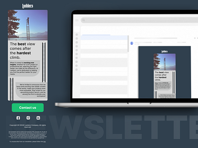 LADDERS Newsletter branding colors company design email fonts graphic design inspire interface logo mail newsletter photos simple ui