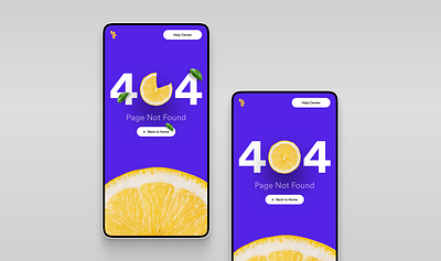 Lemon Squeezy 404 - Mobile (Concept) lemon squeezy mobile responsive ui ux