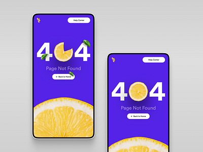 Lemon Squeezy 404 - Mobile (Concept) lemon squeezy mobile responsive ui ux