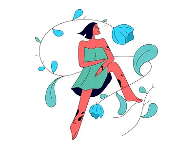 Flying 2d animation animation branding design flying forest garden gif girl graphic design illustration logo motion graphics typography ui vector vector animation webanimation