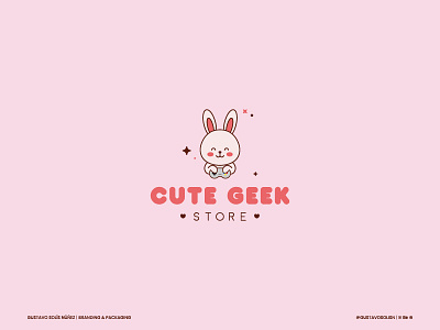 Cute Geek Store branding geek illustration kawaii logo logotype new brand