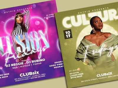 Night Club Flyer Bundle Template rnb