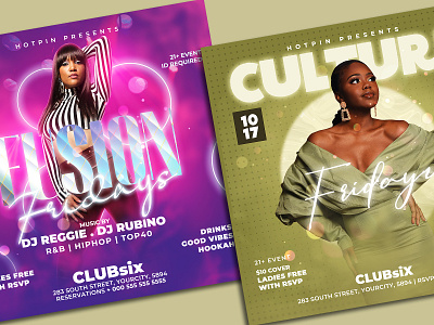 Night Club Flyer Bundle Template rnb