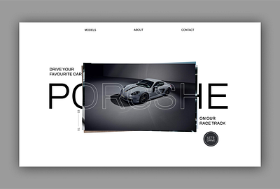 My new project - Hero section cars hero section porcshe ui user experience web design