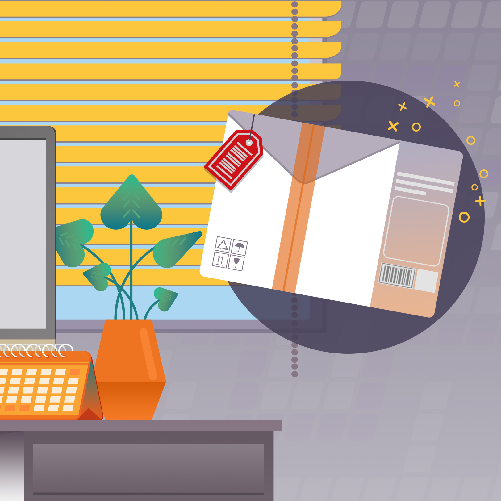 Package ill illustration manal yosri motion graphics ornamental package plants