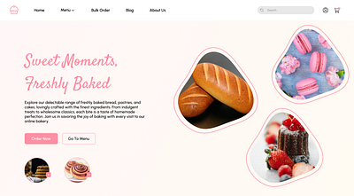 Bakery Landing Page bakery landingpage ui web design