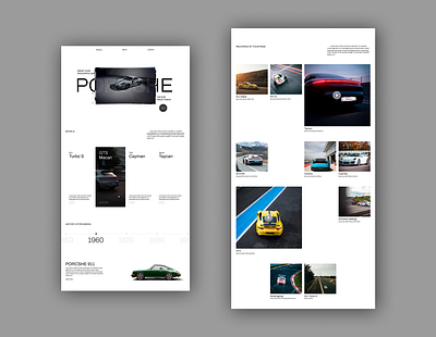 This is best sections of my newest work cars editorial porcshe ui web design