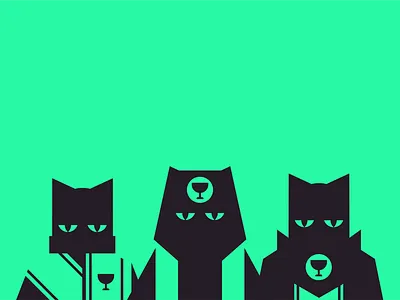 Linber's Devotees cats character dark dd design dungeons and dragons fantasy game illustration