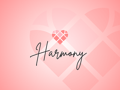 Harmony harmony heart heart logo logo love pink romance romantic together union