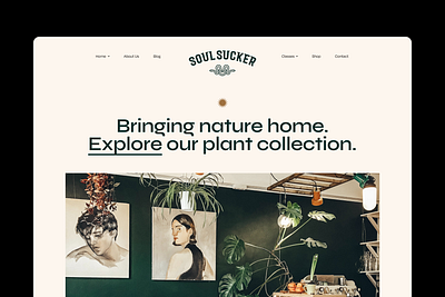 Plant Shop Website brand branding design designer graphic design green icon identity leaf logo mark minimal plant shop snake sun visual website