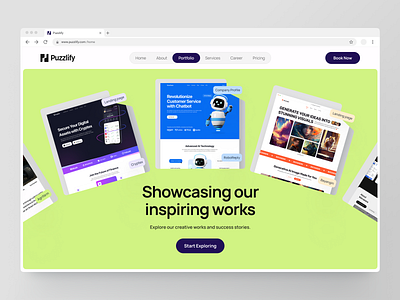 Portfolio - Puzzlify Website Agency agency clean design hire us landing page portfolio puzzlify studio ui web website