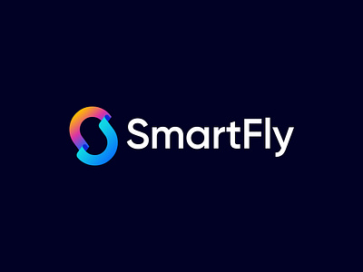 Smartfly logo design S letter+Flye 3d 99designs brand guideline brand identity brand style guides branding fiverr fly logo gradient graphic design illustration lettermark logo logo trends logodesign modern logo s logo unique logo upwork wordmark