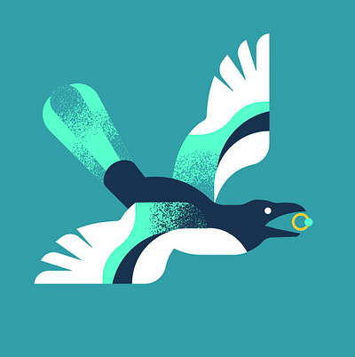 Mischievous Magpies — The Ring art bird illustraiton magpie vector wildlife