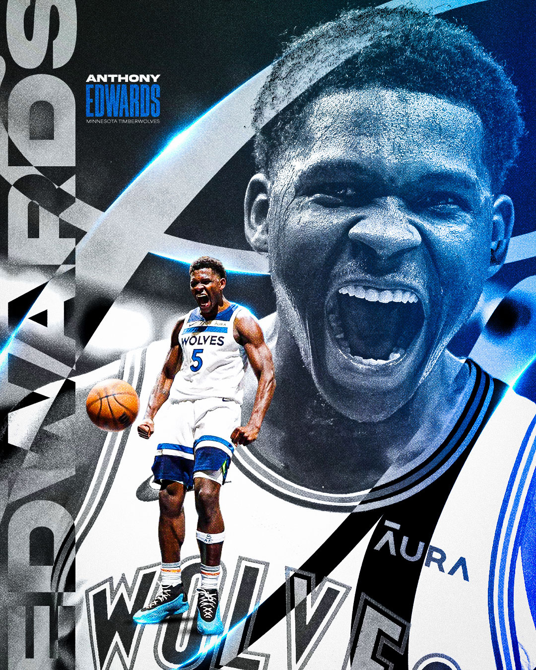 Anthony Edwards Graphic ant anthony basketball design designer digital edit edwards georgia graphic graphic design graphics minnesota nba photoshop professional timberwolves twolves wolves