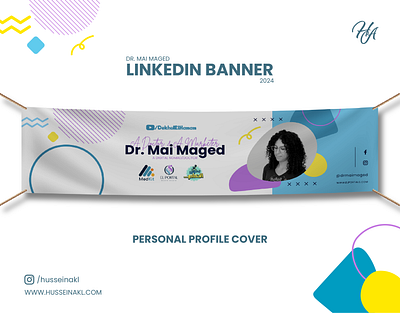 Personal Brand LinkedIn Banner for Dr Mai Maged graphic design linkedin banner personal brand social media