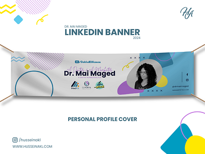 Personal Brand LinkedIn Banner for Dr Mai Maged graphic design linkedin banner personal brand social media