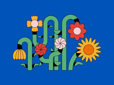 Flower Composition design graphic design illustration