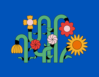 Flower Composition design graphic design illustration
