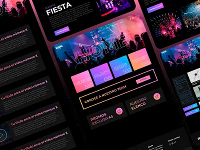 Party landing page | Party black gradient landing landing page party ui ux website