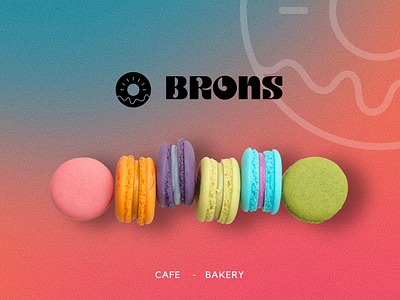 BRONS Cake Cafe - Branding bakery designing branding cafe cake cafe graphic design