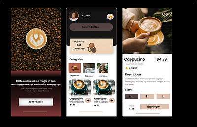 Coffee APP "Beans & Brews: The Ultimate Coffee Companion" design designer product designer ui ux