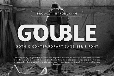 Gouble - Gothic Modern Sans | Free Font branding design display font free free font graphic design illustration lettering ligature logo modern sans serif type design typeface typo typography