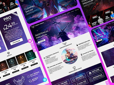 League of Legends Landing Page | Game agency gadient games gaming landing landing page league of legends lol pink ui ux violet website