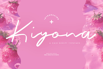 Kiyona – A Chic Script Typeface monoline brush
