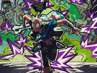Spider Punk - experimental illustration arte arte conceptual camisas diseño diseño de personaje diseño e personaje diseño experimental fondo graphic design ilustración paisaje