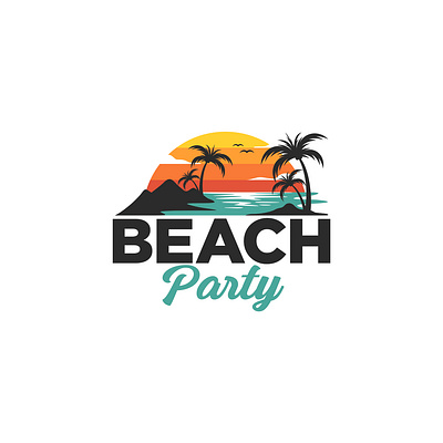 BEACH PARTY LOGO DESIGN graphic design logo