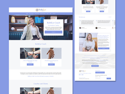 BullsEye Coach WordPress Web Design branding design graphic design illustration logo minimal typography ui ux vector