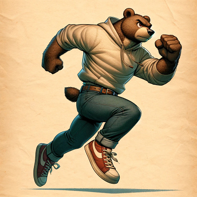 Bear anime design graphic design illustration