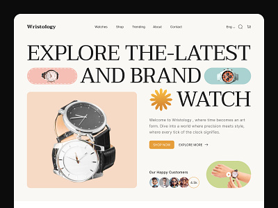 Watch E-Commerce Store Landing Page animation ecommerce website graphic design landing page landing page design product design ui ux design watch ecommerce watch online store watch store watch website web designer website design