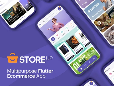 Multipurpose Flutter eCommerce App | Template 3d android animation app app design brand identity branding codecanyon ecommerce flutter graphic design information architecture ios laravel mobile app motion graphics ui uiux