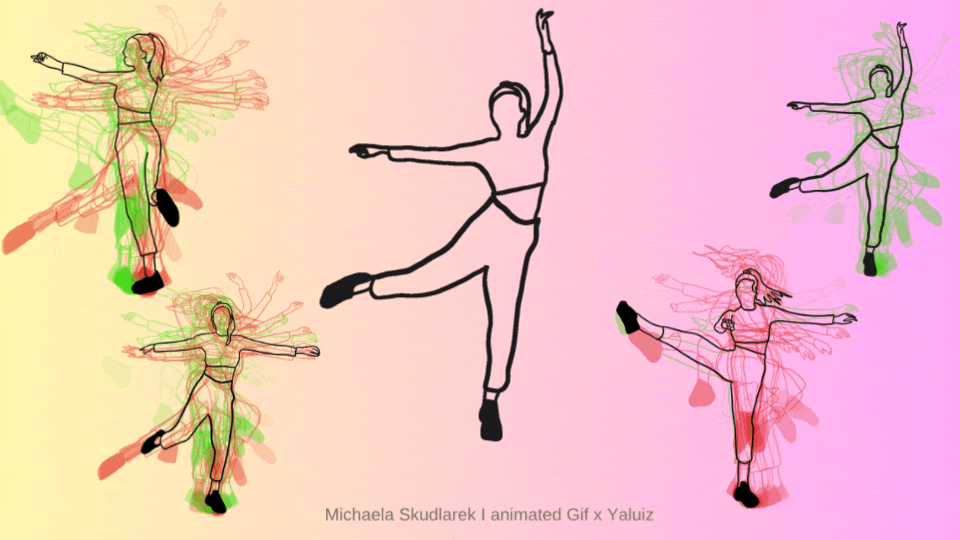 Dancing Girl - 2D Animation x Yaluiz 2danimation animation flip framebyframe girl illustration lineart michaelaskudlarek moving outline procreate yaluiz